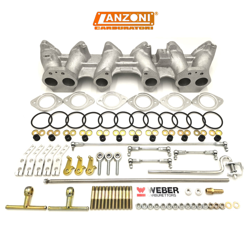 Kit collettore e collegamento MW4700-40 Weber 40 DCOE / Dellorto 40 DHLA Datsun 240Z, 260Z, 280Z