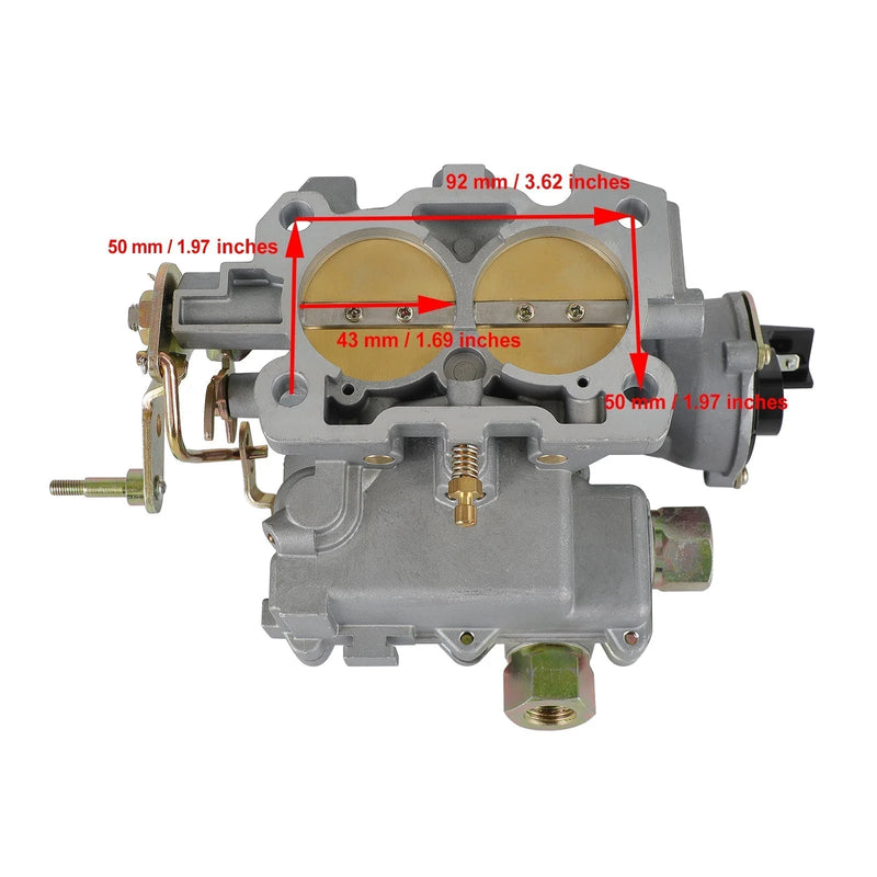 Carburatore Carb adatto per Marine Mercruiser 2 Barrel 3.0L 4 CYL con tiranteria lunga