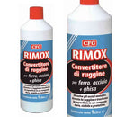 RIMOX / FLACONE 1 LITRO Fosfatizzante, convertitore di ruggine, disossidante e lucidante per metalli.