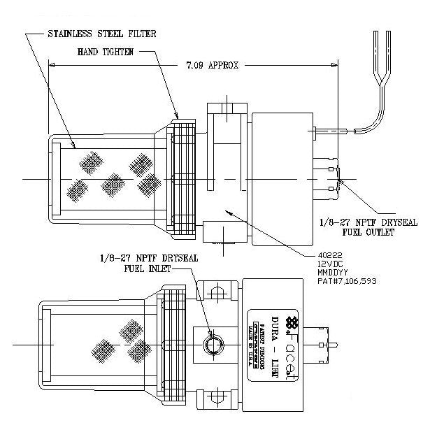 Pompa Universale DURALIFT 12V con Connettore IP67 – 0,75-0,80 BAR, 120 LT/ORA (Cod. SI0723)